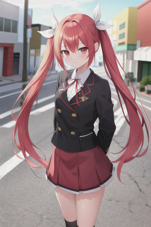 02372-365175546-, masterpiece, highres, high quality, extremly detailed, school uniform, twintails, hands behind back, (white ribbon), red hair,.png