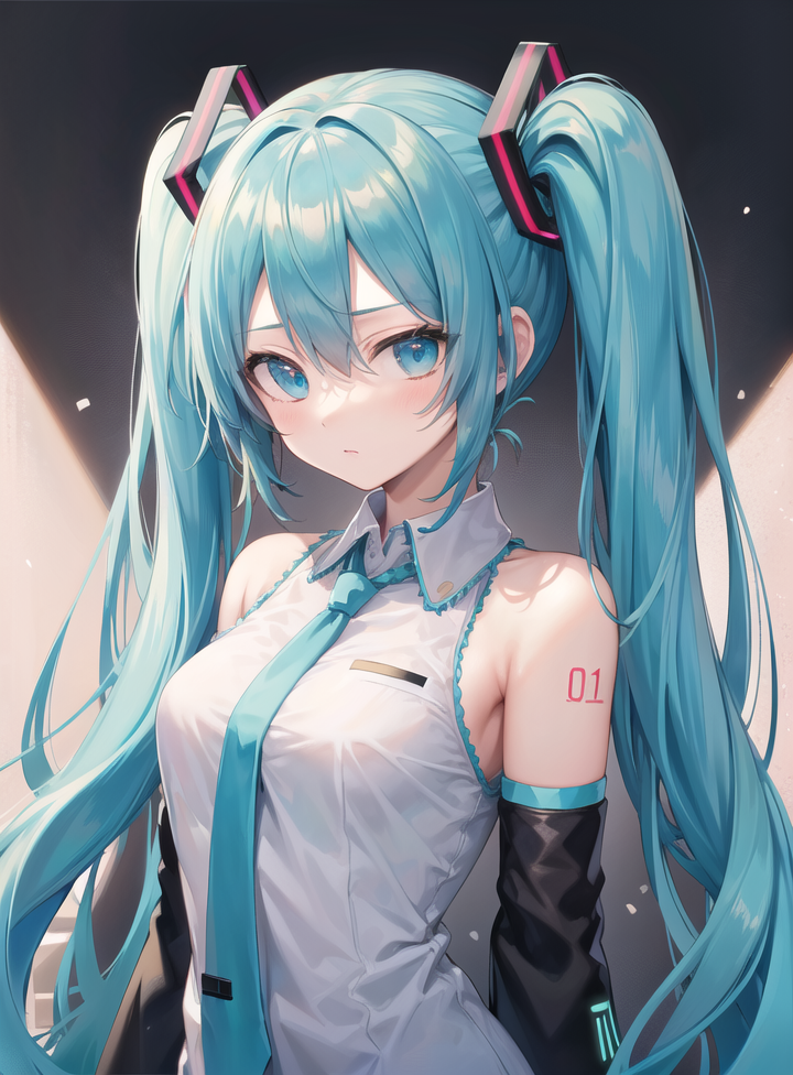 00002-4163886333-masterpiece, hatsune miku, white shirt, blue necktie, bare shoulders, detached sleeves,.png