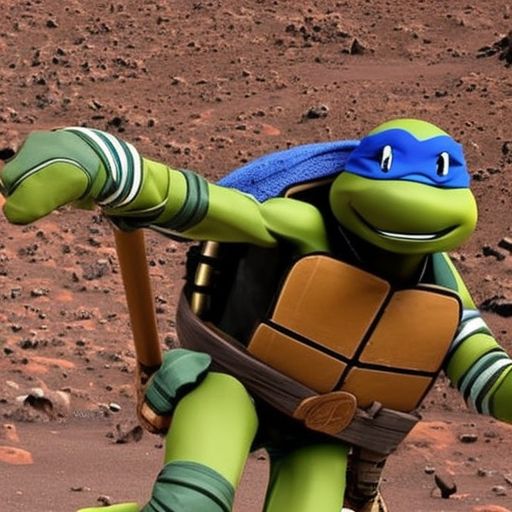 02273-1779649192-A ninja turtle astronaut is riding a horse on mars, Very detailed, clean, high quality, sharp image, Saturno Butto.jpg